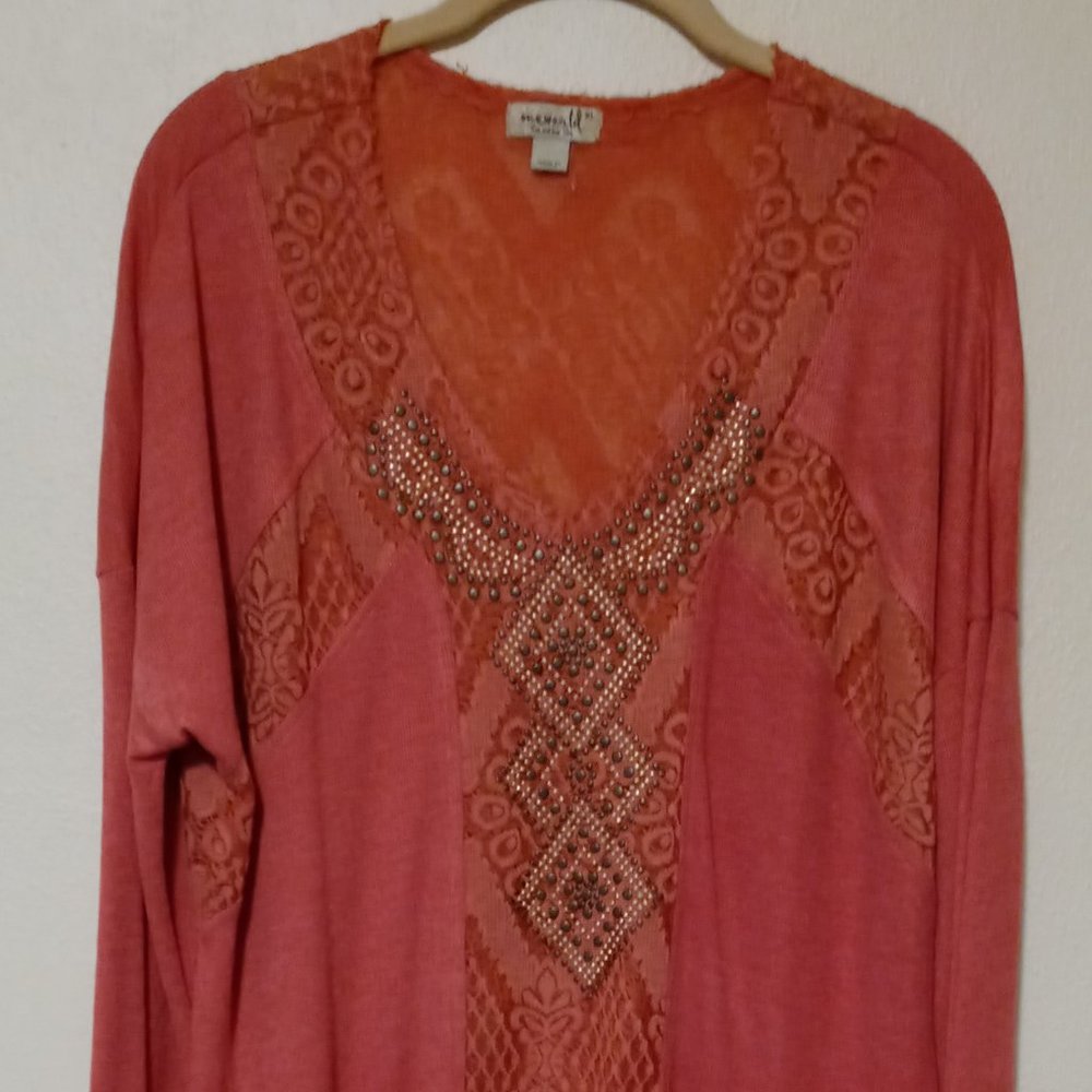 Coral Knit & Lace from One World Sz XL